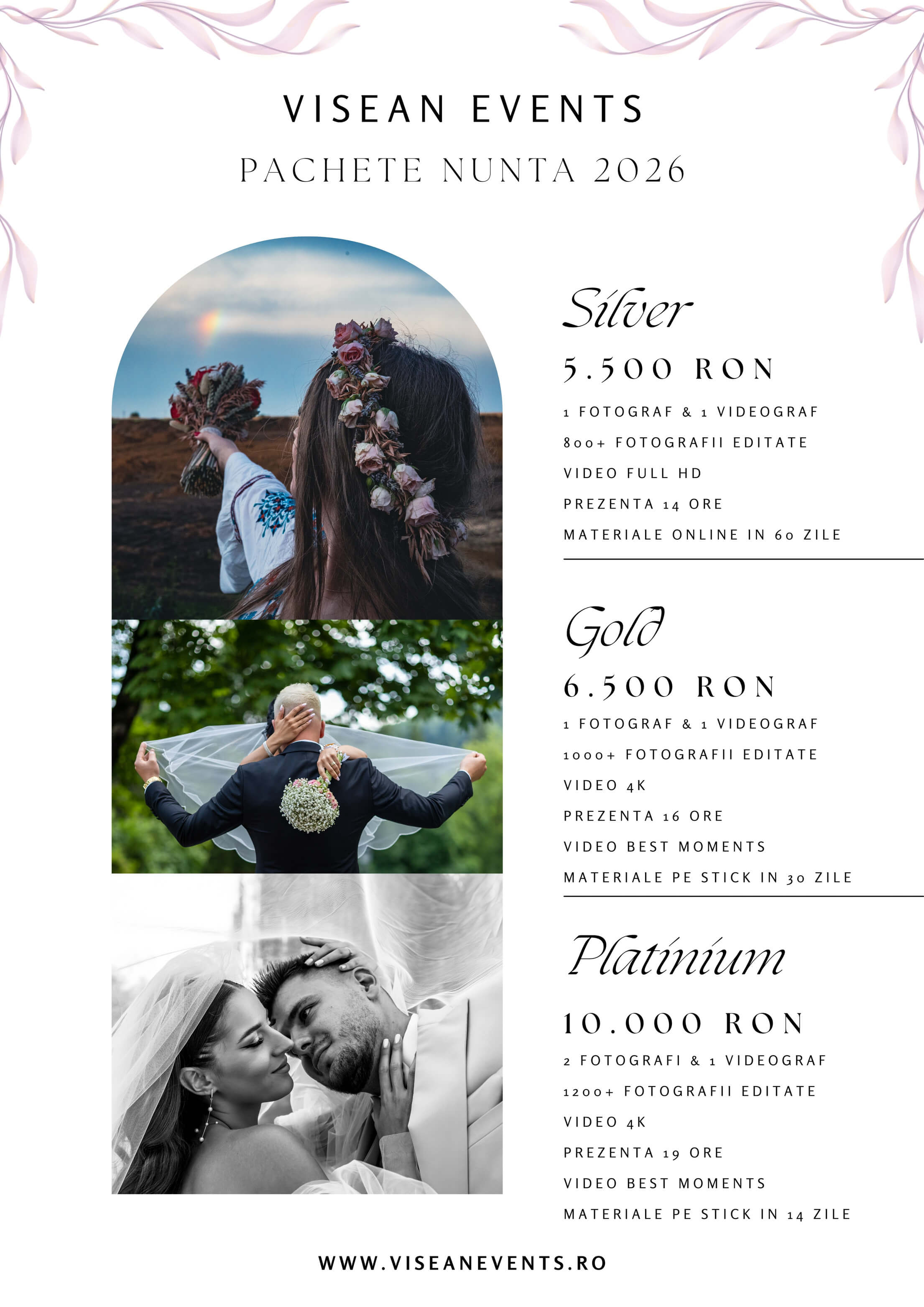 Fotograf Nuntă - Pachet de Bază